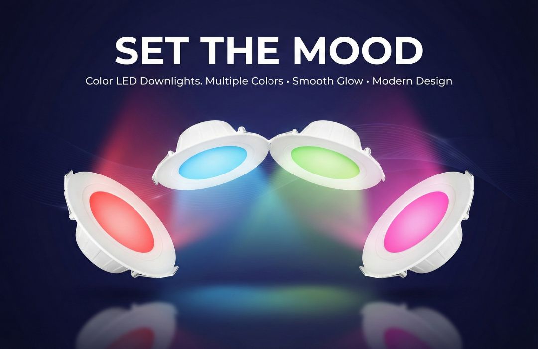 Compact colorful downlights